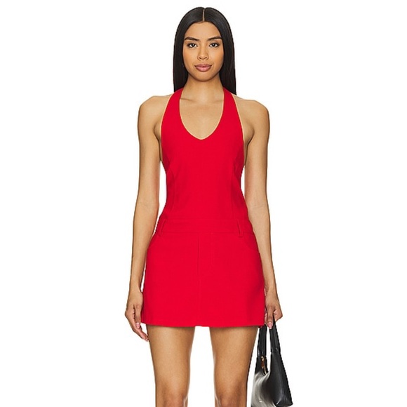 Lioness Reign Mini Dress Crimson - Picture 1 of 5